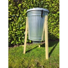 50kg Galvanised Feed Hopper With 7" Pan Feeder