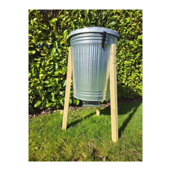 50kg Galvanised Feed Hopper with 7" Pan Feeder 10 Plus