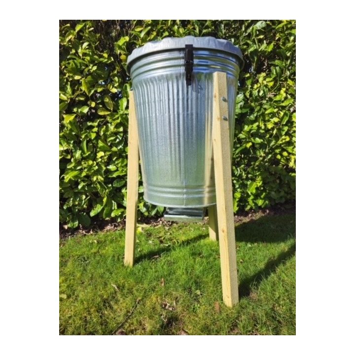 50kg Galvanised Feed Hopper with 7" Pan Feeder 10 Plus