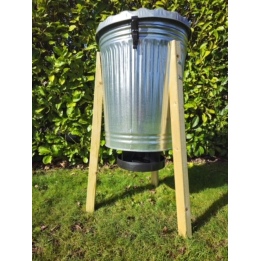 50kg Galvanised Feed Hopper with large feed pan