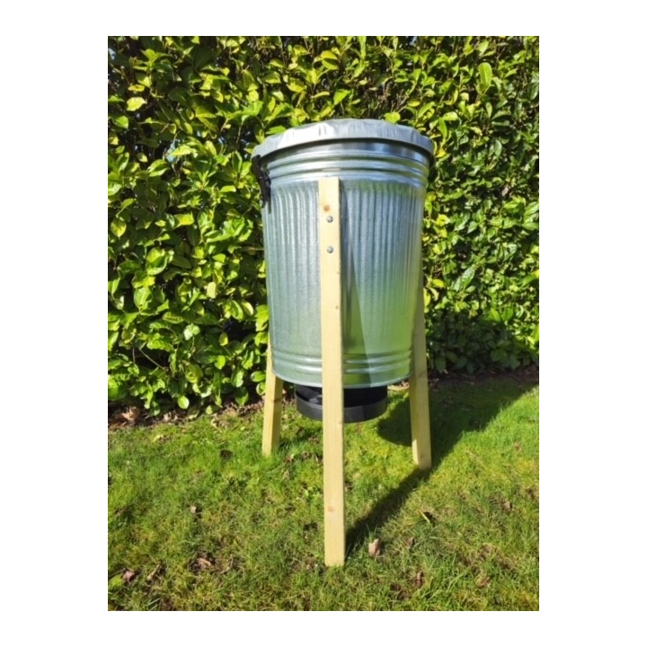 50kg Galvanised Feed Hopper with large feed pan